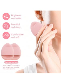 BTFMEI 20-Piece Spa Headband and Wristband Clean Set - Multi soft color Mini Makeup Sponge,Women Gift Set(Pink)  - Image 3