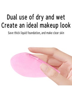 BTFMEI 20-Piece Spa Headband and Wristband Clean Set - Multi soft color Mini Makeup Sponge,Women Gift Set(Pink)  - Image 4