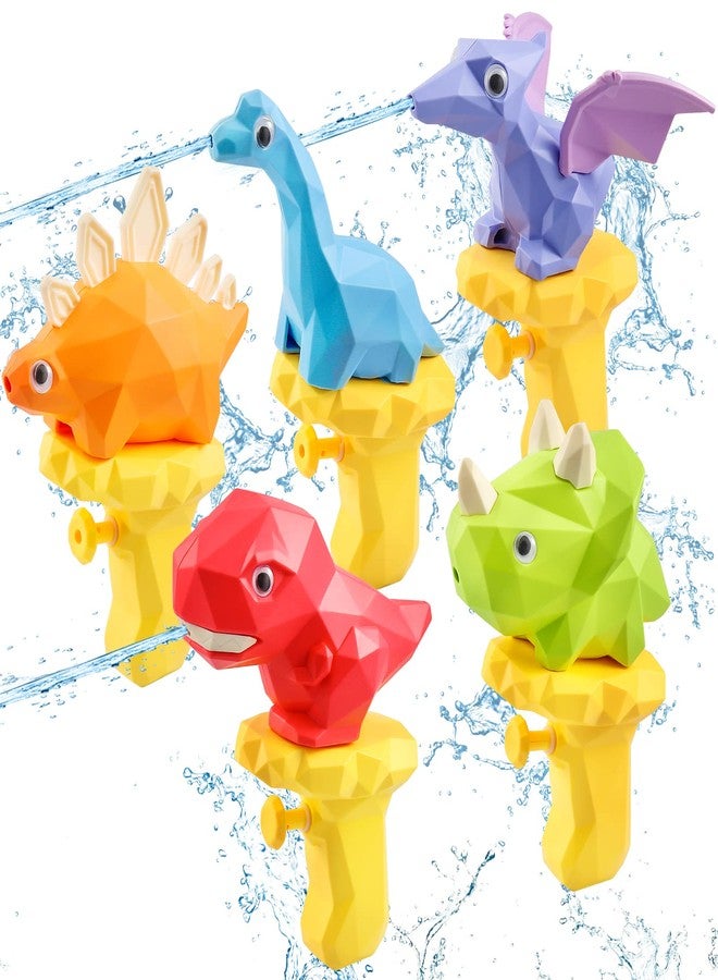Hieoby 5PCS Dinosaur Squirt Guns for Toddlers, Summer Pool Toys, Outdoor Water Blasters for Kids 2-6 - Image 1