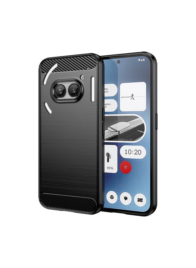 S-TOP Case For Nothing Phone 2a Carbon Fiber Brushed Texture TPU Phone Case - Image 1