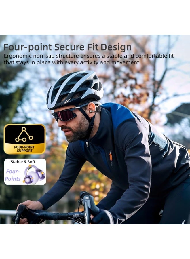 عربست كليب على سماعات الأذن شاشة اللمس,سماعات الأذن المفتوحة اللاسلكية مع بلوتوث 5.4,عمر البطارية 50 ساعة,سماعات الأذن الرياضية الراحة الخفيفة الوزن المدمجة في الميكروفون IPX7 سماعات الأذن المضادة للماء لتشغيل اللياقة البدنية,أسود - Image 5