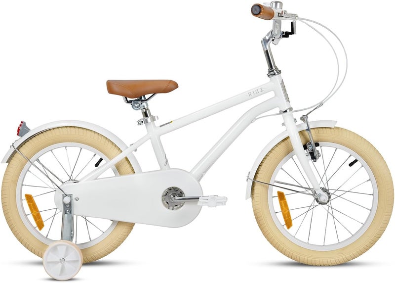 RIZZ Platinum Junior 14-Inch Kids Bike | 14-Inch Wheel Size | Adjustabe Seat | Training Wheels | White - Image 2