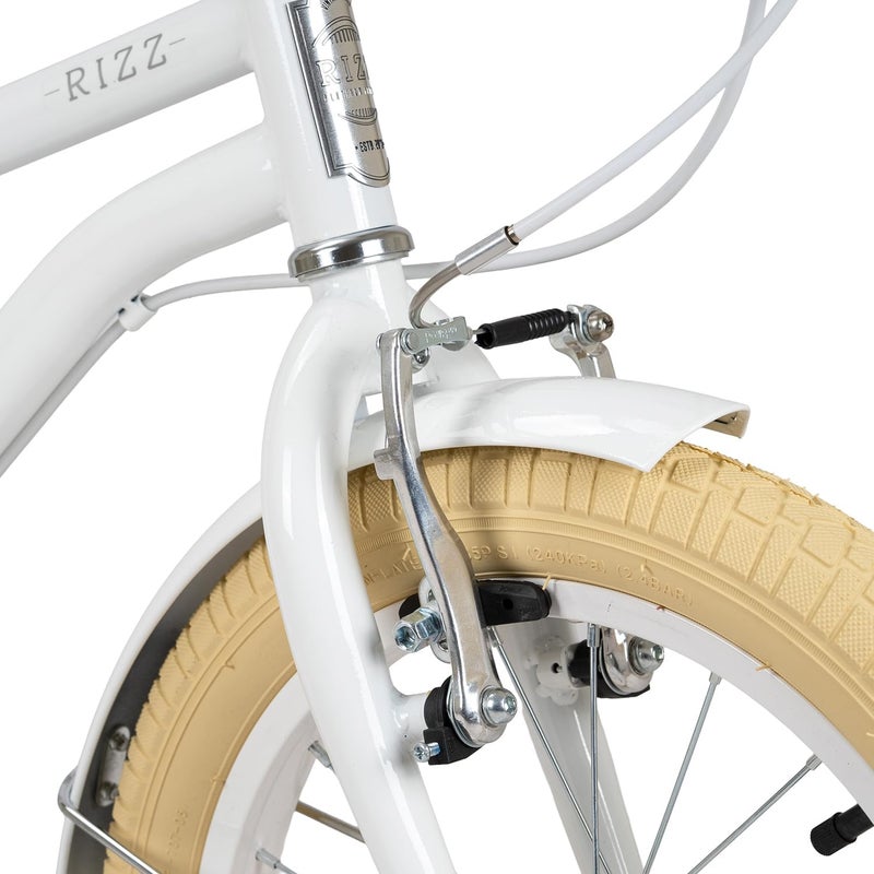 RIZZ Platinum Junior 14-Inch Kids Bike | 14-Inch Wheel Size | Adjustabe Seat | Training Wheels | White - Image 3