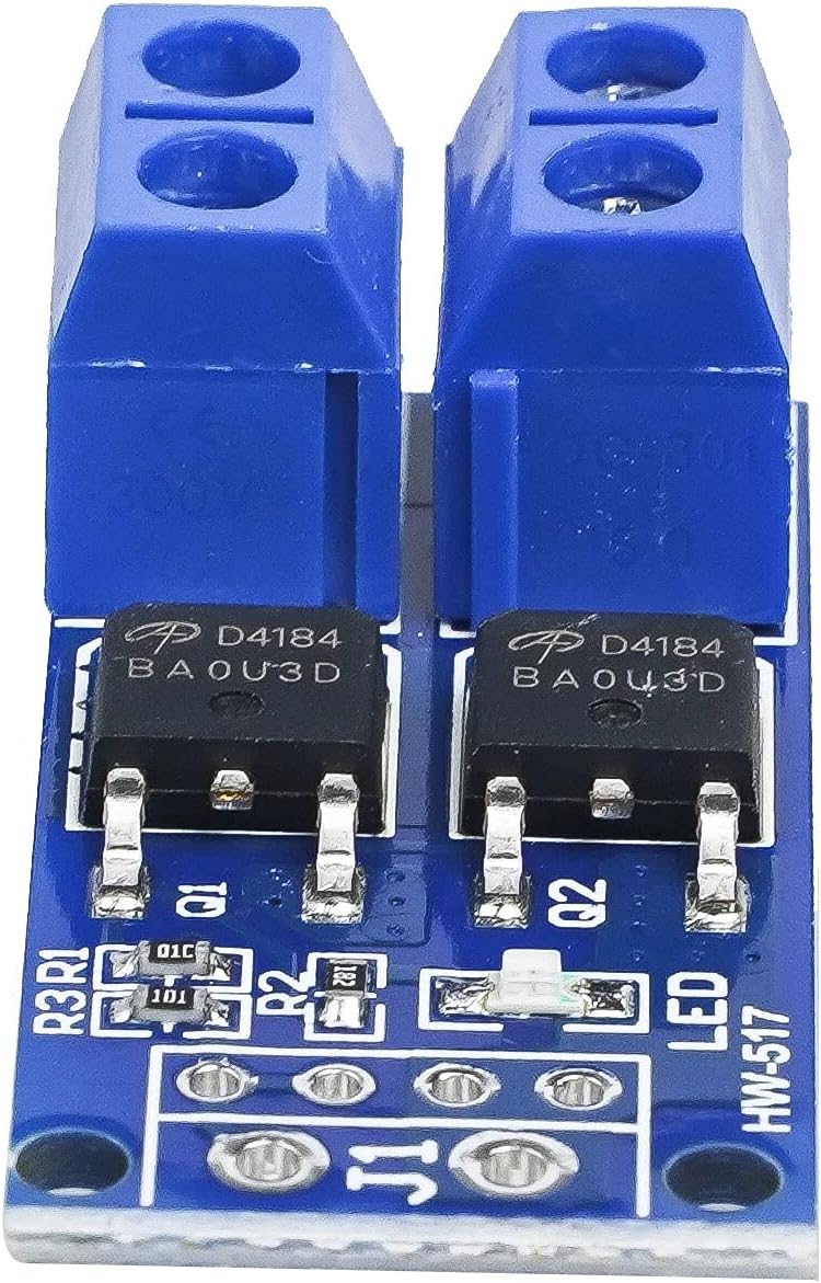 Teyleten Robot DC 5V-36V 15A Max 30A 400W Dual High-Power MOSFET Trigger Switch Drive Module 0-20KHz PWM Adjustment Electronic Switch Control Board DC Motor Speed Controller for Arduino 10pcs - Image 4