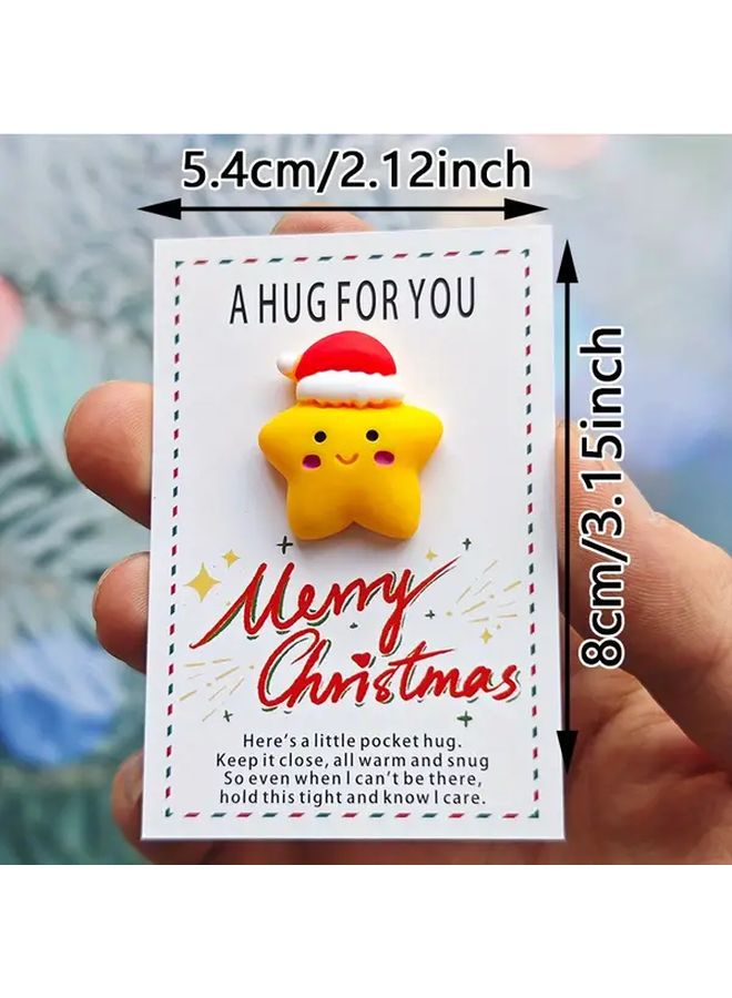 Yellow Festive Star Hug Two Sets Cute Christmas Gift Perfect for Birthdays Valentine Friendship Day - Image 2