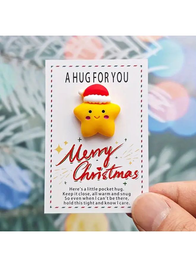 Yellow Festive Star Hug Two Sets Cute Christmas Gift Perfect for Birthdays Valentine Friendship Day - Image 3