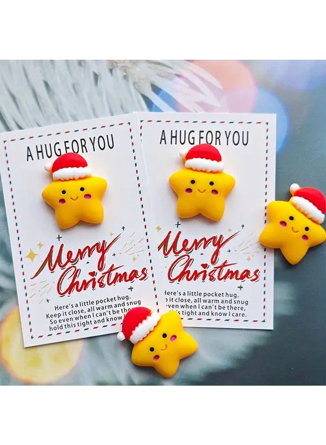 Yellow Festive Star Hug Two Sets Cute Christmas Gift Perfect for Birthdays Valentine Friendship Day - Image 4