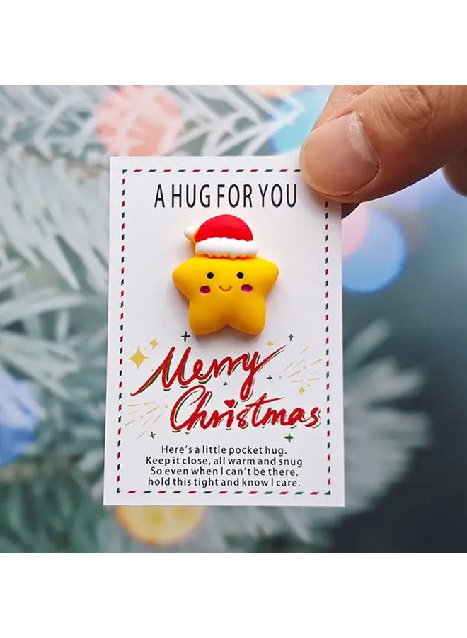 Yellow Festive Star Hug Two Sets Cute Christmas Gift Perfect for Birthdays Valentine Friendship Day - Image 5