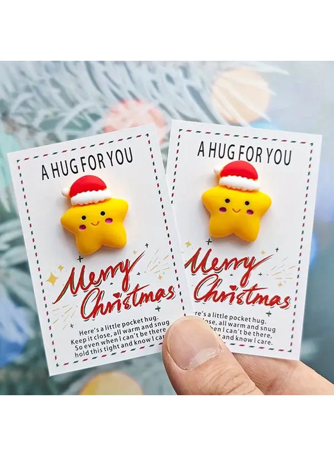Yellow Festive Star Hug Two Sets Cute Christmas Gift Perfect for Birthdays Valentine Friendship Day - Image 1