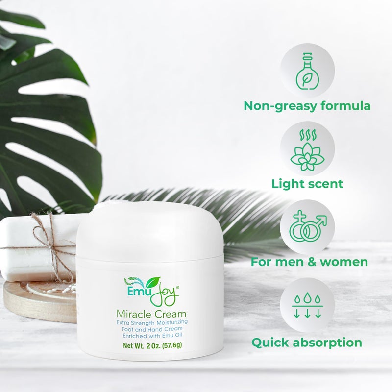 Emu Joy كريم إيمو جوي المعجزة - كريم مزيل الكالو لليدين والقدمين، كريم مرطب مكثف للكعبين والباطن الجاف، لا مزيد من صنفرة القدمين ومبردات الأقدام، احصل على باديكير صالون محترف في المنزل (2 أونصة) - Image 5