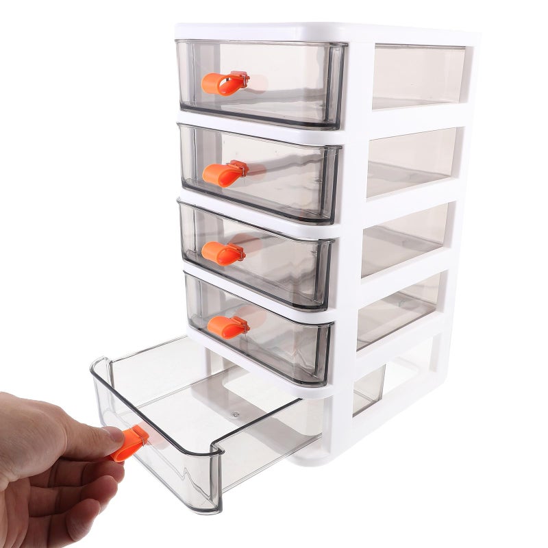 5 Layer Plastic Drawer Organizer Box Desktop Storage Case for Office Home School Supplies - Image 5