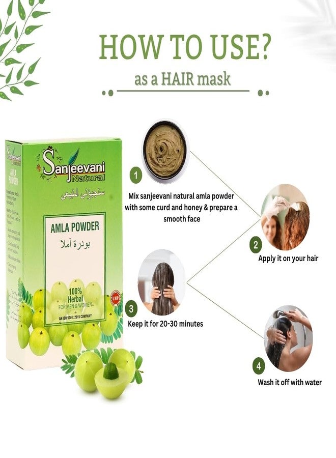 Sanjeevani Natural Amla Powder for Hair Growth & Care | Pure Indian Gooseberry Rich in Vitamin C | Strengthens Hair, Controls Dandruff, Brightens Skin | Edible & Drinkable Organic Powder | Pack of 1 (100g) - Image 5