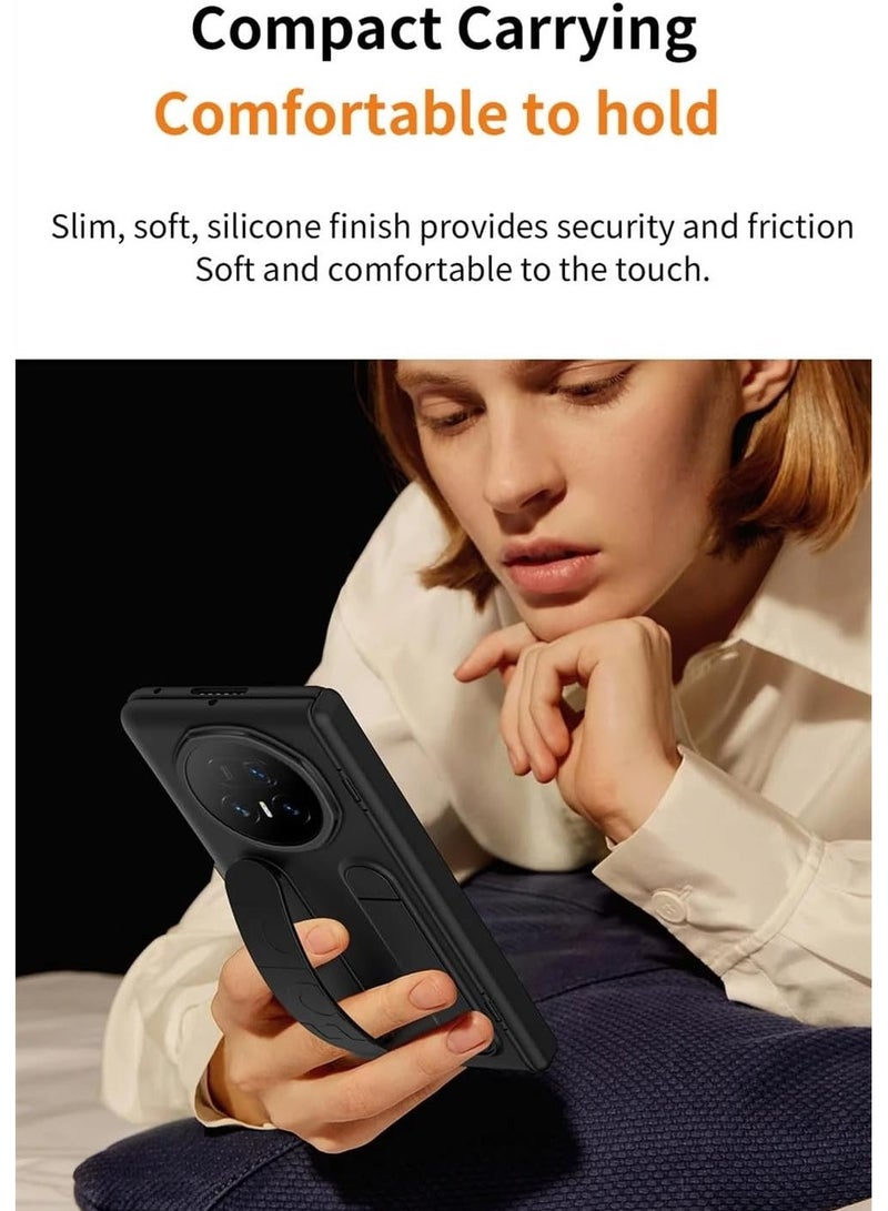 Compatible Honor Magic V5 2025 Case with Screen Protector and Adjustable Stand and Hand Strap PC Shock Cover Hinged Case For Honor Magic V5 - Image 2