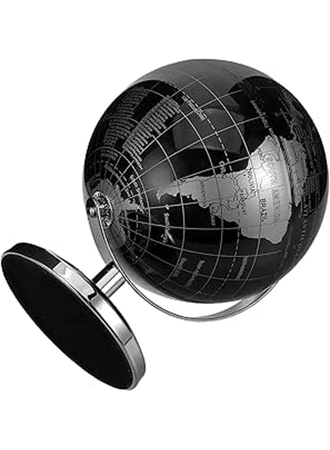 Vaguelly European Style Desktop Globe Black Rotating Stand Geography Learning - Image 1