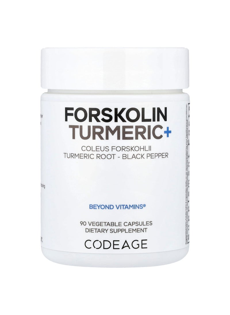 Codeage Forskolin Turmeric+, 90 Vegetable Capsules