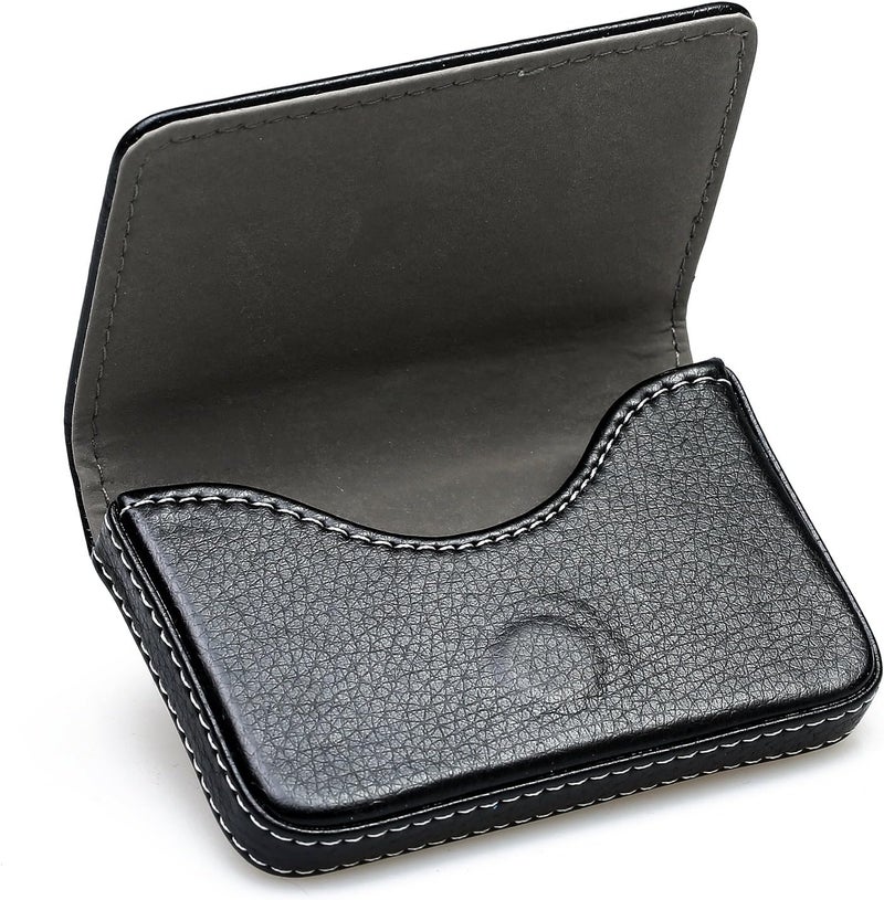 AI-DEE RFID Blocking Wallet - Minimalist Leather Business Credit Card Holder - Black - Image 2