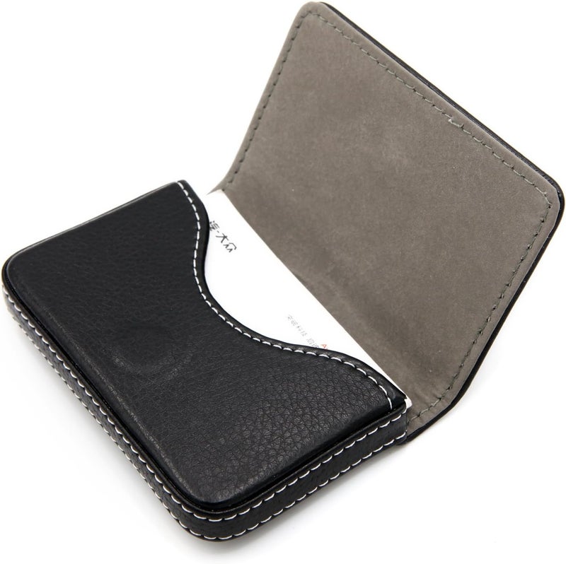 AI-DEE RFID Blocking Wallet - Minimalist Leather Business Credit Card Holder - Black - Image 1