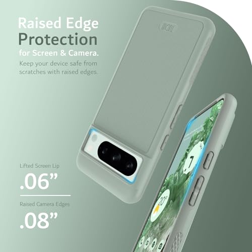 TUDIA MergeGrip [Military Grade] Designed for Google Pixel 8 Pro Case (2023) - [Drop Tested] Dual Layer Shockproof Slim Rugged Tough Heavy Duty Protective Phone Cases Cover - Green Lily - Image 5