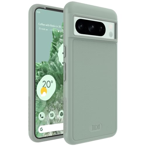 TUDIA MergeGrip [Military Grade] Designed for Google Pixel 8 Pro Case (2023) - [Drop Tested] Dual Layer Shockproof Slim Rugged Tough Heavy Duty Protective Phone Cases Cover - Green Lily - Image 1