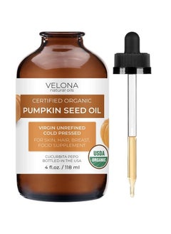 velona Pumpkin Seed Oil USDA Certified Organic - 4 oz | 100% Pure and Natural Carrier Oil | Unrefined, Cold Pressed | Cooking, Face, Hair, Body & Skin Care | Use Today - Enjoy Results  - Image 1