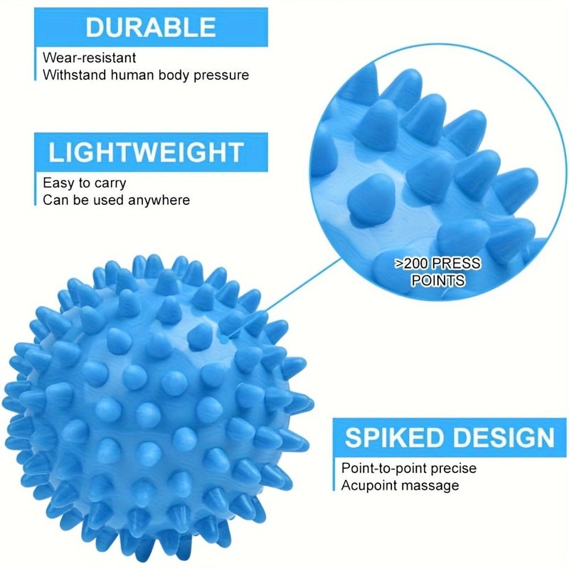 Blue 2 Pack Fitness Yoga Massage Balls For Muscle Relaxation And Deep Tissue Release - Image 4