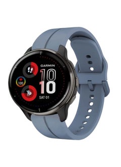 Generic Replacement Strap For Garmin Venu 2 Plus 20mm Loop Silicone Watch Band Blue 