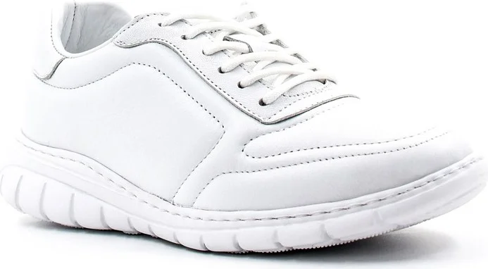 فاست ستيب Women's Genuine Leather Casual Sneakers Comfortable Lace-Up Casual Summer Lightweight Shoes 950zas-8023