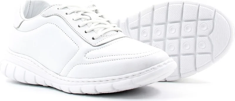 فاست ستيب Women's Genuine Leather Casual Sneakers Comfortable Lace-Up Casual Summer Lightweight Shoes 950zas-8023