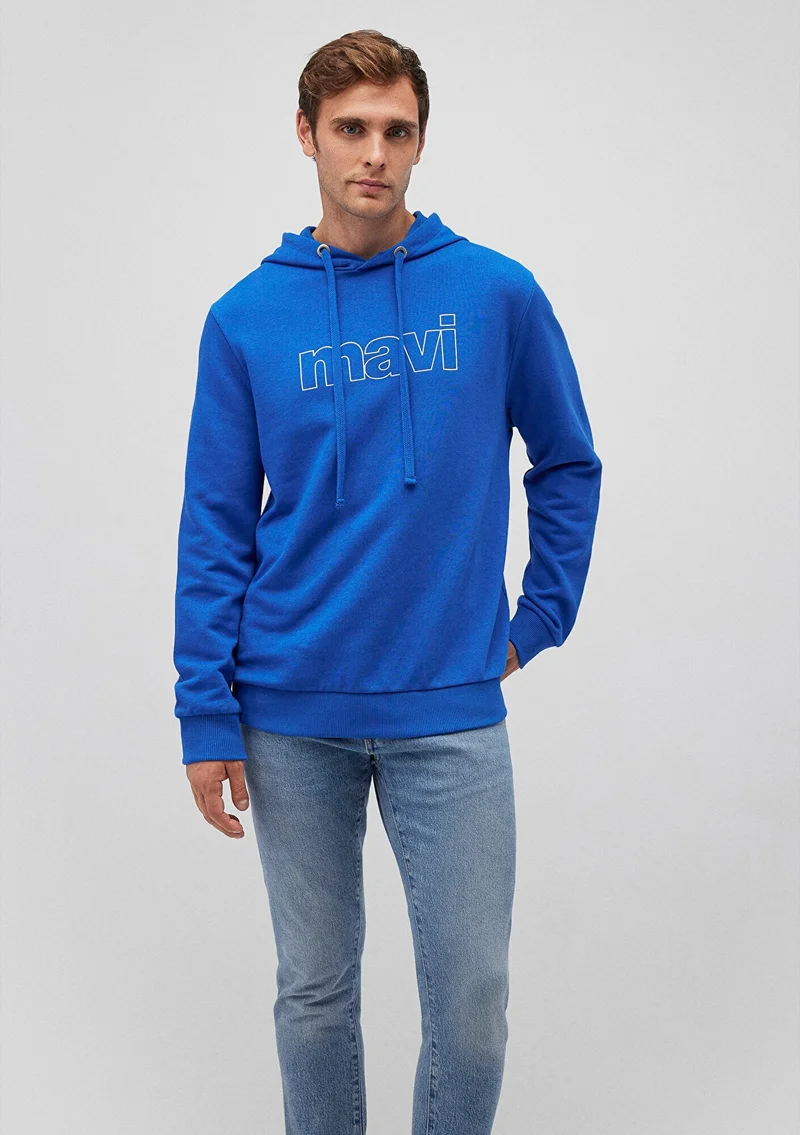 مافي MAVİ LOGO HOODIE Princess Blue