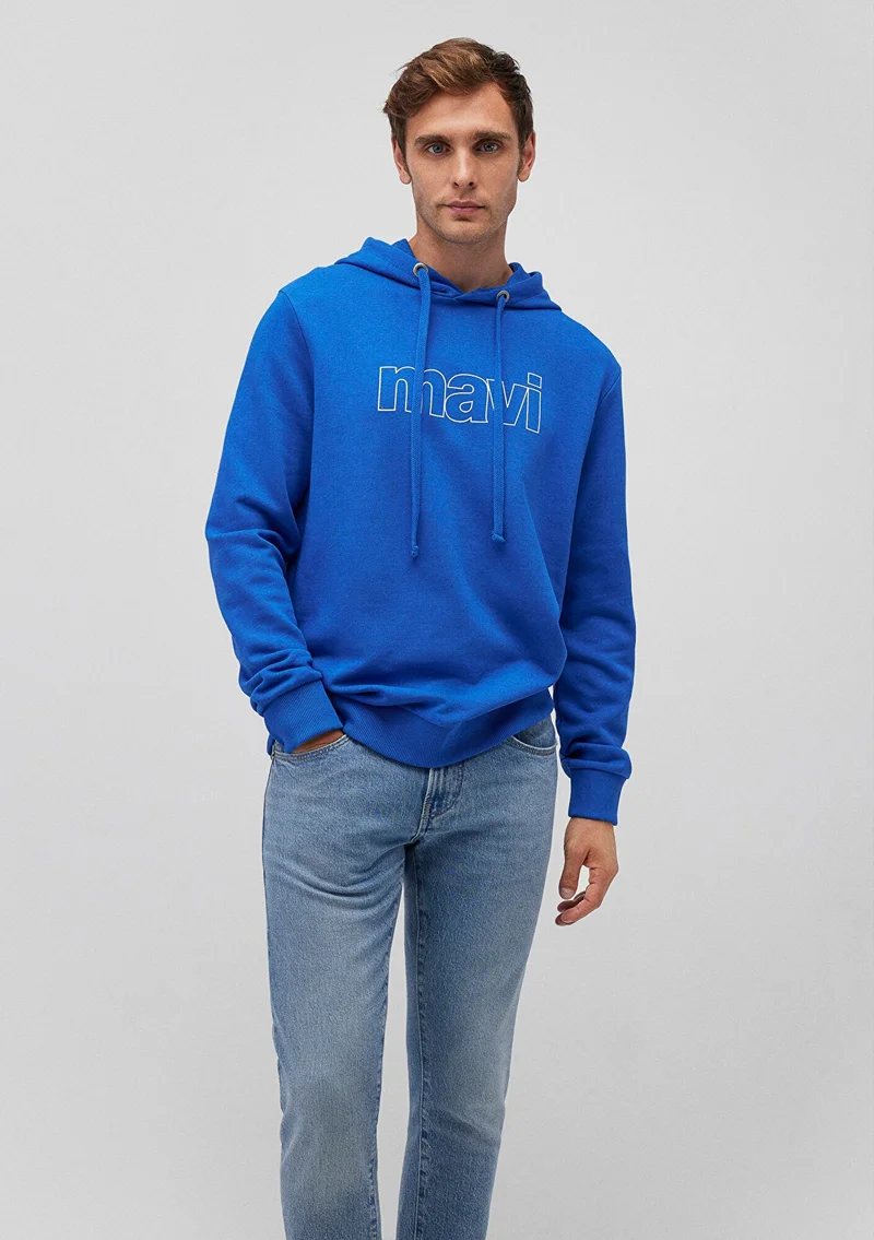 مافي MAVİ LOGO HOODIE Princess Blue