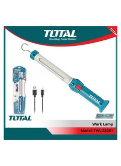 TOTAL T0TAL  Work Lamp Emergency Light 300 Lumens Rechargeable Liion Battery 4-7 Hrs Backup, LED Emergency Flashlight Steel Hook Magnet Stand TWLI35261  - Image 1