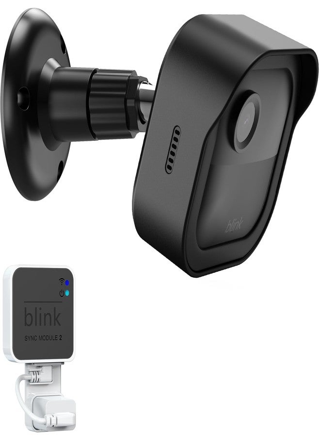 PEF Blink Outdoor Wall Mount, Weatherproof Protective Cover and 360 Degree Adjustable Mount with Blink Sync Module 2 Outlet Mount for All-New Blink Outdoor Indoor Security Camera (Black, 1 Pack) - Image 1