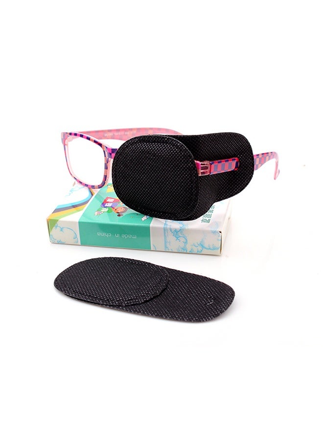 12-Piece Eye Patches for Kids Girls Boys, Right & Left Eye Patch for Glasses, Full Coverage Eye Patch for Children Treating Eye Amblyopia Strabismus and After Surgery (Black M) - Image 5