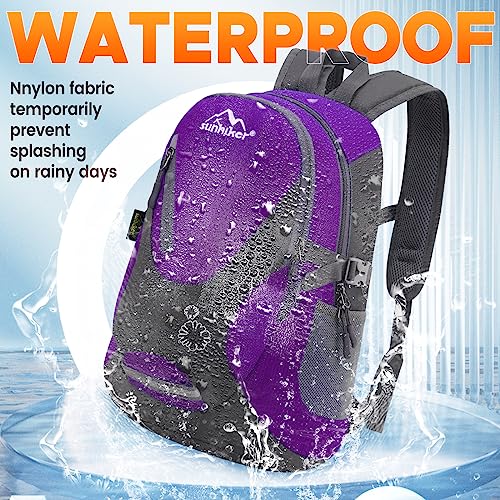 sunhiker Cycling Hiking Backpack Water Resistant Travel Backpack Lightweight SMALL Daypack M0714 (purple) - Image 4