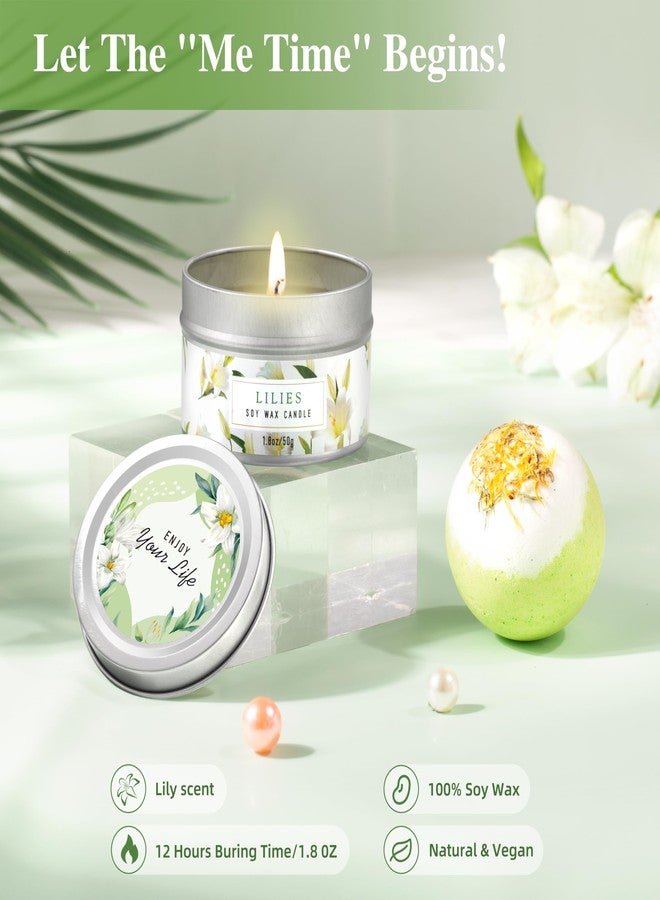 LUCOTIYA Gifts for Women, Birthday Gifts for Women, Lilies Self Care Set,Christmas Mothers Day Relaxing Spa Basket for Mom, Grandma, Girlfriend, Sister, Friends - Image 5