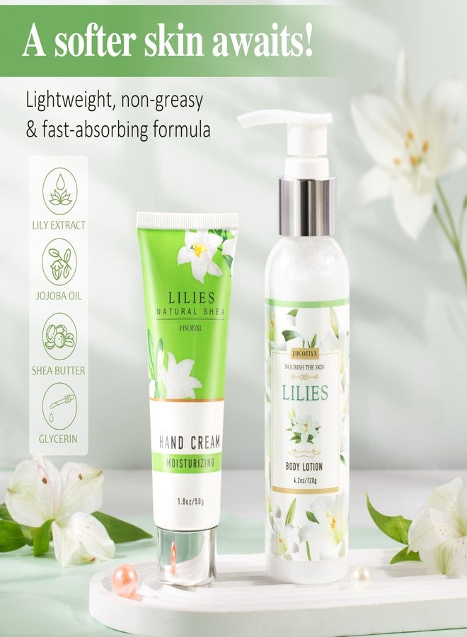 LUCOTIYA Gifts for Women, Birthday Gifts for Women, Lilies Self Care Set,Christmas Mothers Day Relaxing Spa Basket for Mom, Grandma, Girlfriend, Sister, Friends - Image 4