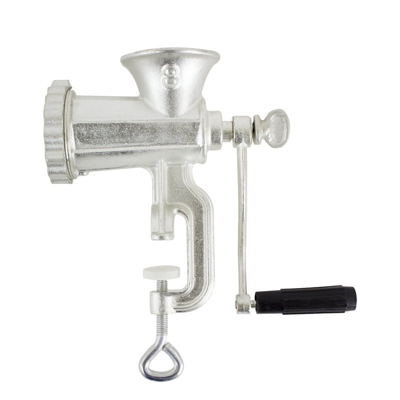 CHARD HG-8, #8 Hand Grinder, Silver, Tin-Coated Cast Iron - Image 1
