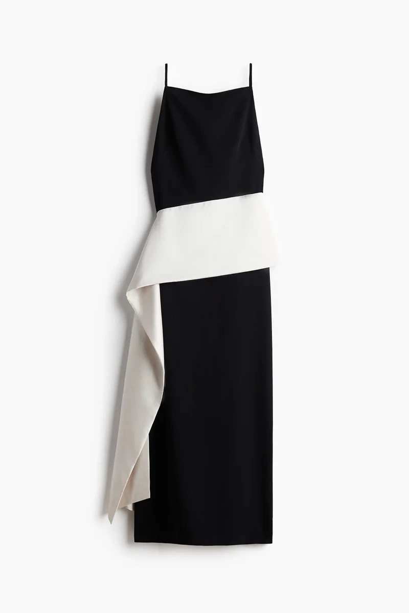 Panel-detail strappy dress