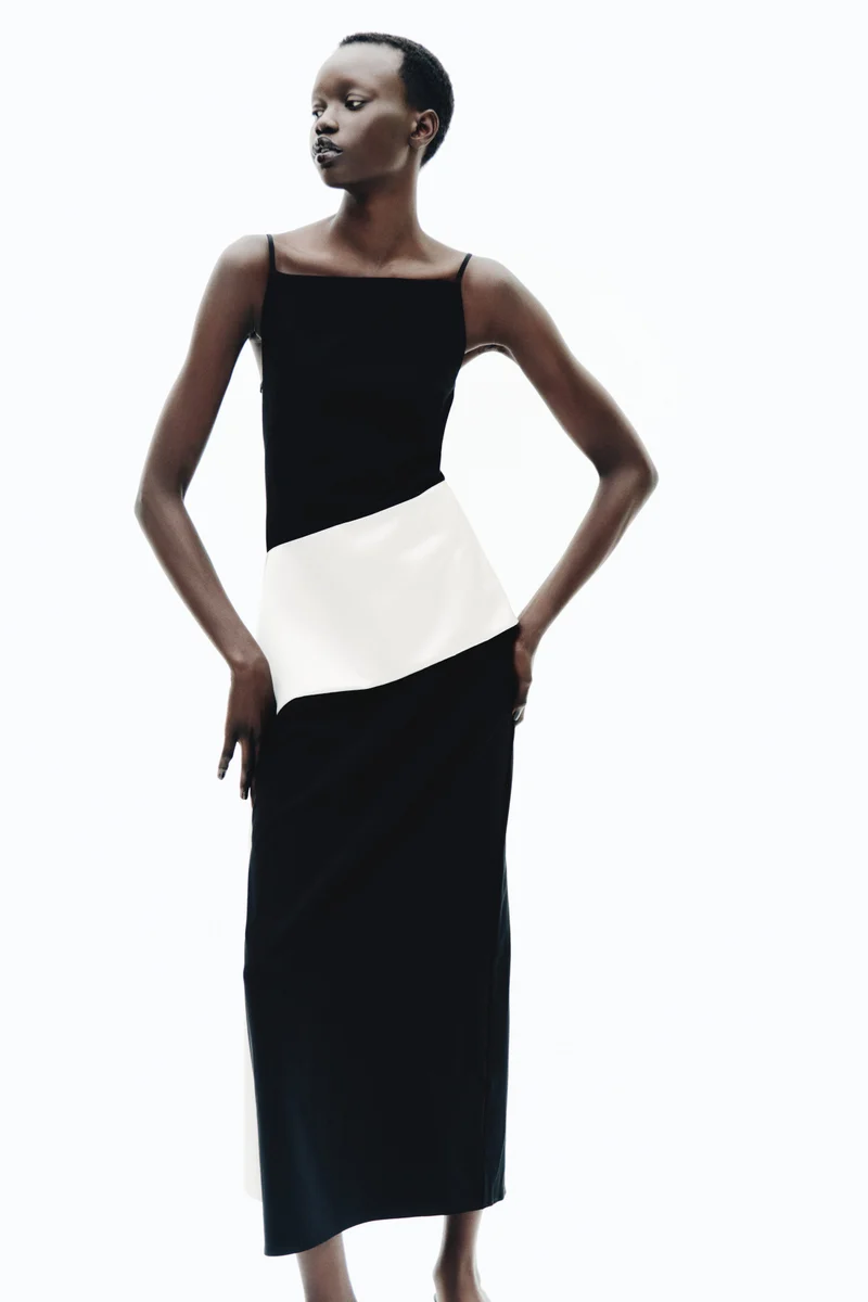 H&M  Panel-detail strappy dress for Women | Best Price UAE