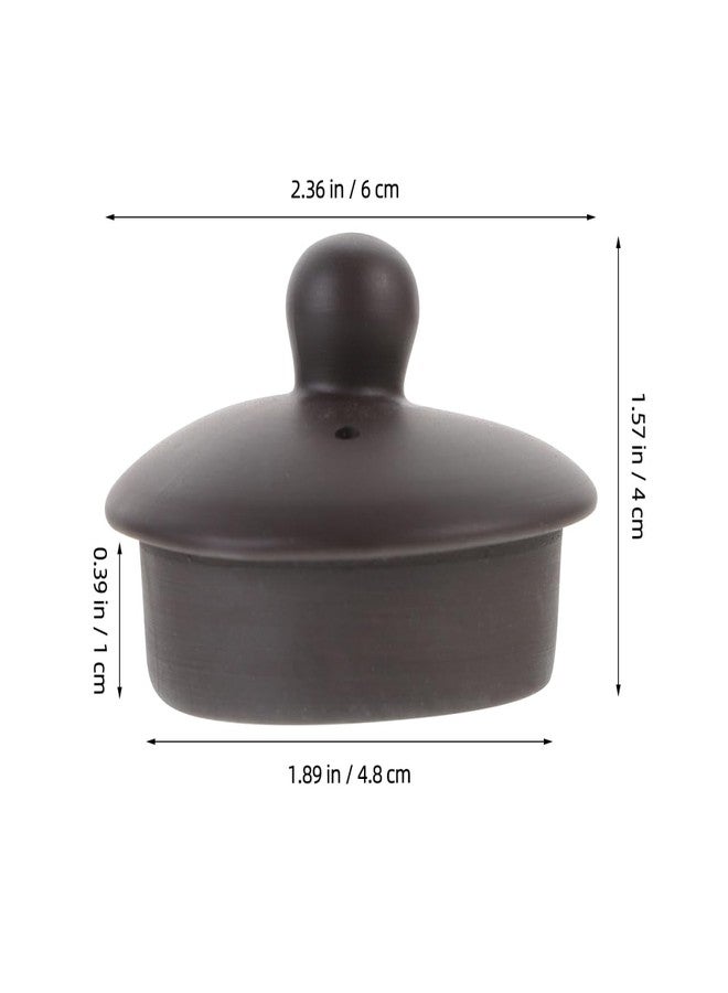 LABRIMP Decorative Ceramic Teapot Lid Replacement Cover for Small Tea Kettle Leak-Resistant Teapot Accessory for Home Parties and Camping 2.36X2.36X1.57In - Image 2