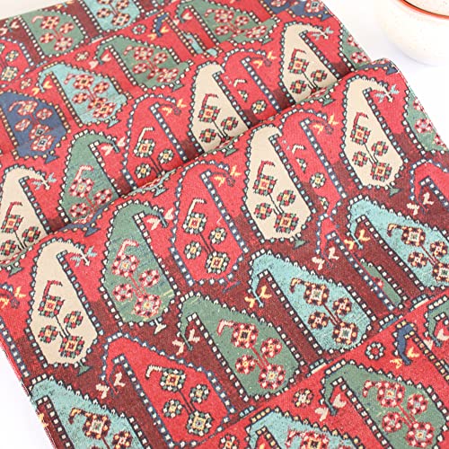 STITCHNEST Floral Paisley Printed Poly Cotton Table Runner and Bed Runner (13 x 60 Inches with Tassel) - Image 4