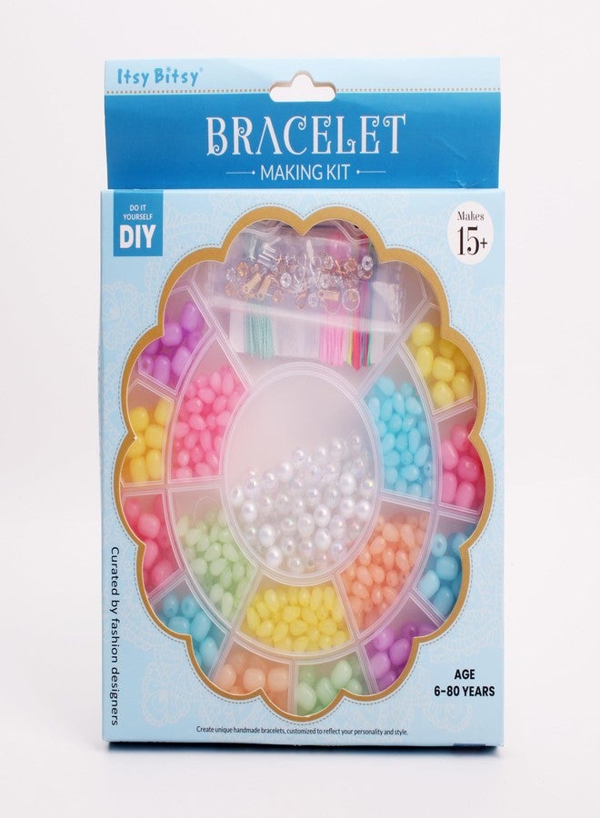 itsy-bitsy Itsy Bitsy Jewellery Making Kit Pastel Gallery Beads Box 17.5 x 17.5 cm for DIY Necklace Bracelet Earrings Craft Jewellery Projects - Image 1