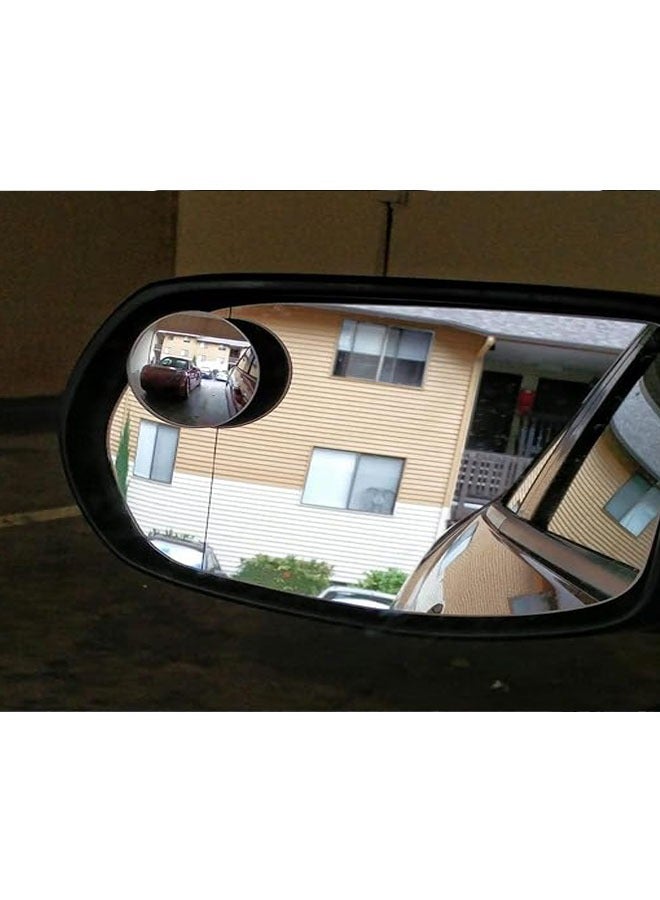 Blind Spot Mirror, 2" Round HD Glass Frameless Convex Rear View Mirror, Pack of 2 - Image 3