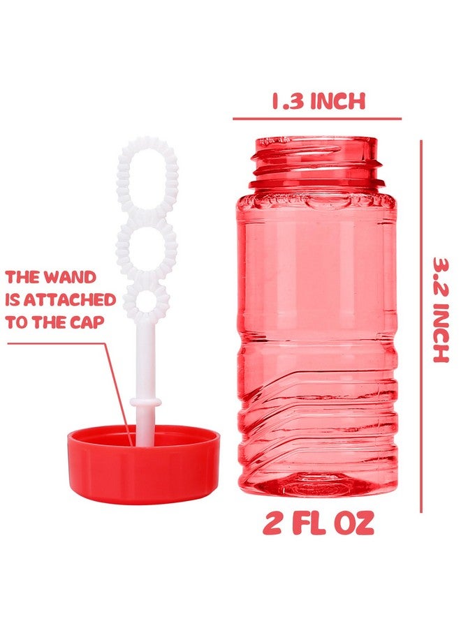 MAPIXO 48 Pack Bubble Bottle With Wand Attached To The Cap (8 Colors) Bubbles Bulk Set For Kids Party Favors Blower Bubbles Refill Toy For Toddler Summer Outside Birthday Gift Goody Bag Stuffers Supplies - Image 2