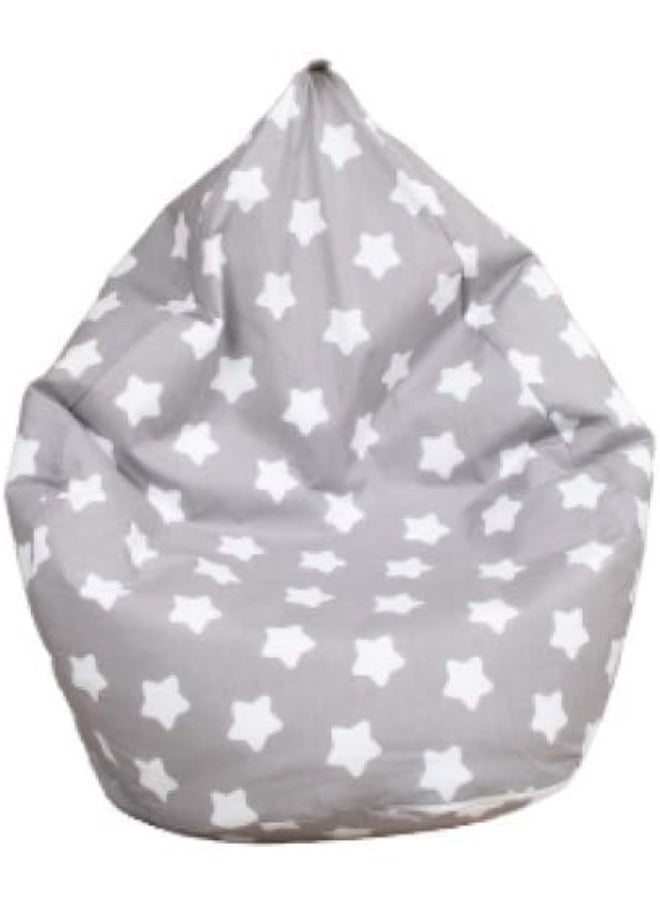 Delsit Droplet Bean Chair - Grey with White Stars