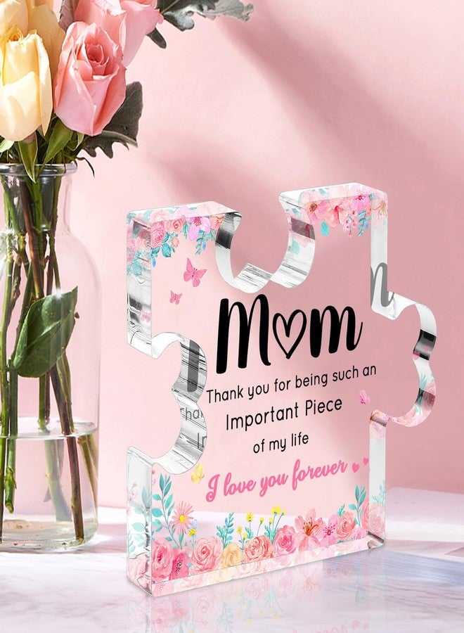 iLifemate Mom Birthday Gifts, Gifts for Mom - Acrylic Puzzle Piece Plaque 4.7×3.8×0.6 inch, Christmas Valentines Day Mother's Day Birthday Gifts for Mom from Daughter Son - Image 3