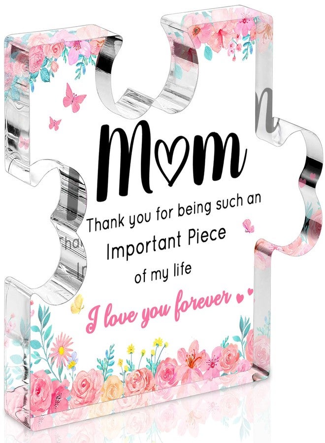 iLifemate Mom Birthday Gifts, Gifts for Mom - Acrylic Puzzle Piece Plaque 4.7×3.8×0.6 inch, Christmas Valentines Day Mother's Day Birthday Gifts for Mom from Daughter Son - Image 1