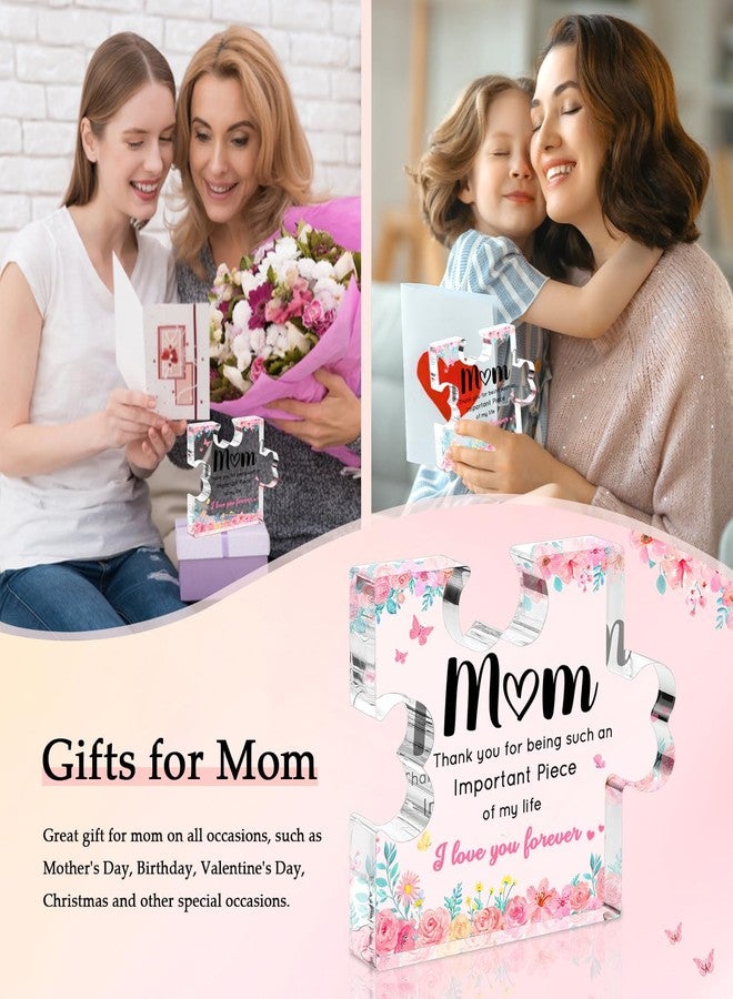 iLifemate Mom Birthday Gifts, Gifts for Mom - Acrylic Puzzle Piece Plaque 4.7×3.8×0.6 inch, Christmas Valentines Day Mother's Day Birthday Gifts for Mom from Daughter Son - Image 2