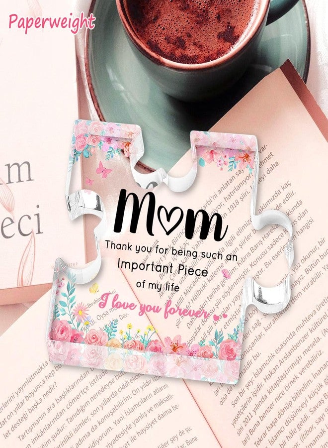 iLifemate Mom Birthday Gifts, Gifts for Mom - Acrylic Puzzle Piece Plaque 4.7×3.8×0.6 inch, Christmas Valentines Day Mother's Day Birthday Gifts for Mom from Daughter Son - Image 4