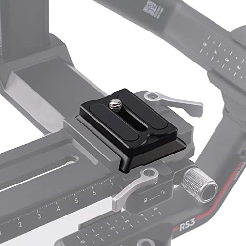 Hersmay Upper RS4 Quick Release Plate for DJI Ronin RS4 Mini /RS4 Pro/SC 2 / RSC 2 / RS 3 / RS 3 Pro Gimbal Accessories Mounting Plate for Mirrorless Camera Fit Arca-Swiss Standard - Image 1
